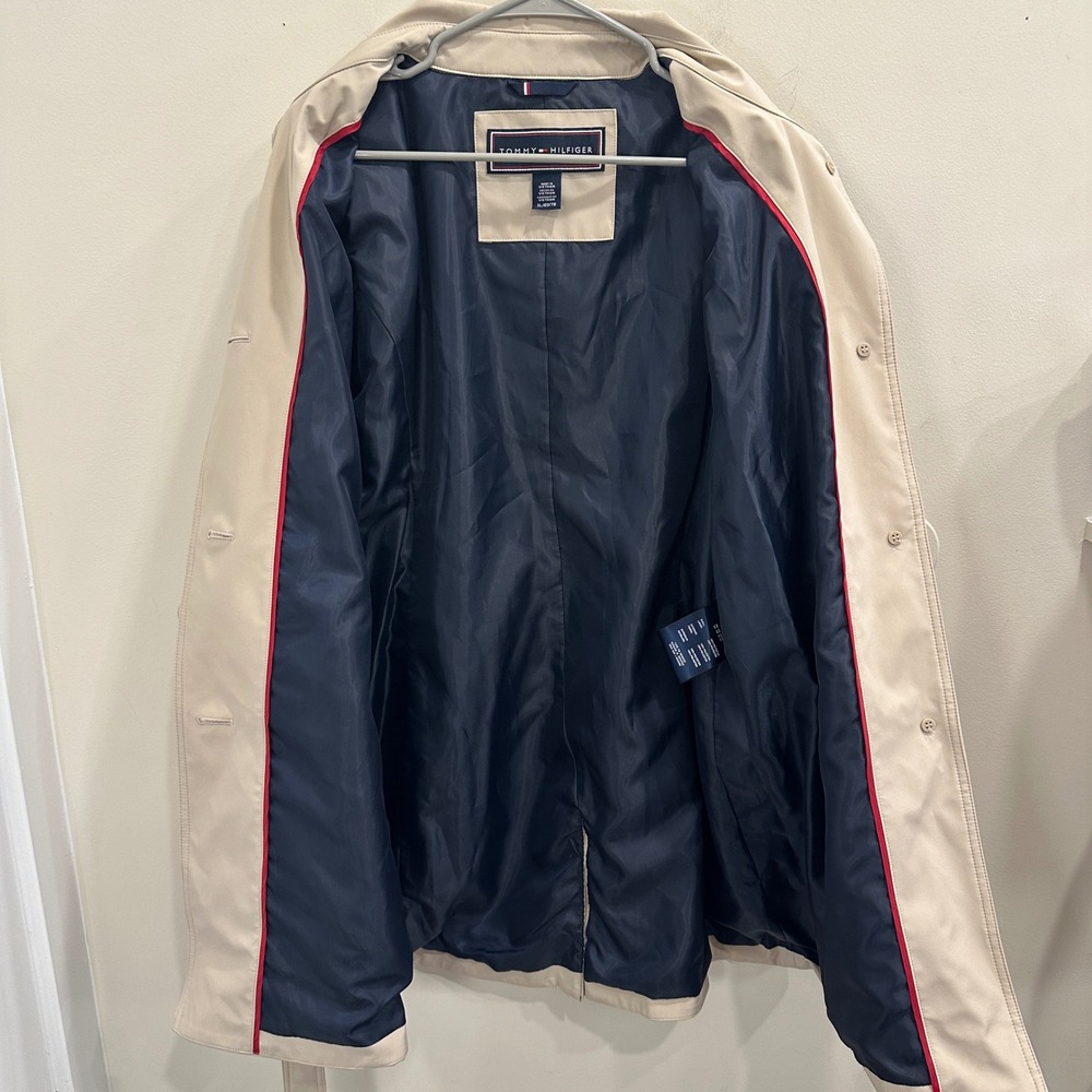 Tommy Hilfiger Heritage Single Breasted Belted Trench Coat Beige XL Preppy - Picture 5 of 16